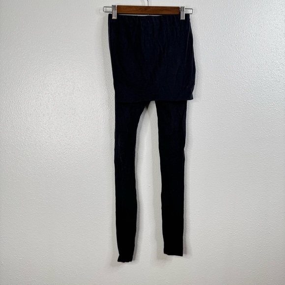 All Saints Slim Fit Leggings With Mini Skirt Overlay Size Xsmall - Picture 2 of 5